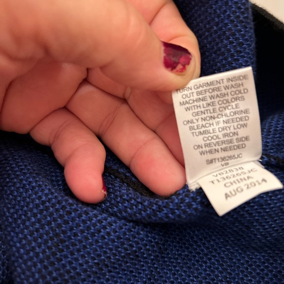 T O Blue and Black Geometric Sweater Dress Size S NWOT - Picture 8 of 8